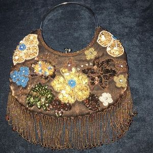 Vintage bangle hoop-style wristlet purse